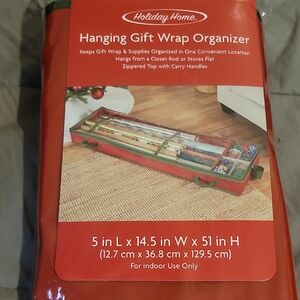 Holiday Home Hanging Gift Wrap Organizer